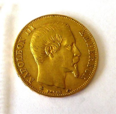 Lot 313 - France, Gold 20 Francs 1860BB, minor marks, rev. edge bump at 11 o'clock, 6.44g, .900 gold Fine/AVF