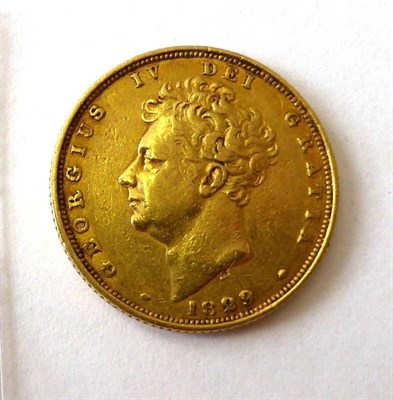 Lot 314 - George IV, Sovereign 1829, contact marks, small dig below bust, good edge, Fine