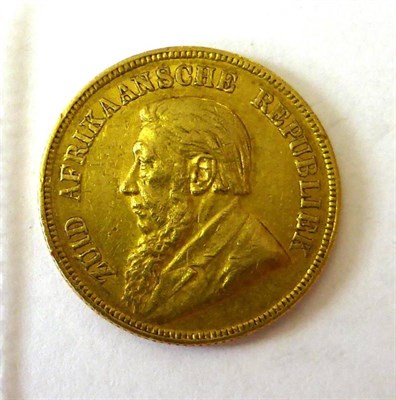 Lot 322 - South Africa, Gold Pond 1893, 7.9g, .916 gold, contact marks/hairlines & minor rim...