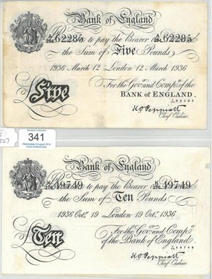 Lot 341 - 4 x Operation Bernhard Forgeries, All Peppiatt, comprising: £5 London 12 March 1936, folds &...