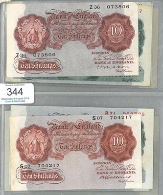 Lot 344 - 11 x BofE £1 Notes comprising: 2 x Mahon: A46 & B71 small tear in centre of bottom edge, 5 x...