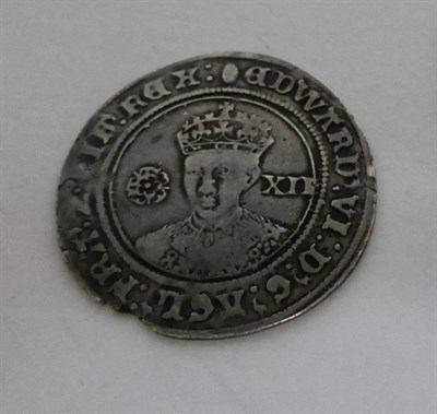 Lot 4 - Edward VI, Shilling, MM tun, fine silver facing bust issue (1551-53), nibbled edge at 7 o'clock...