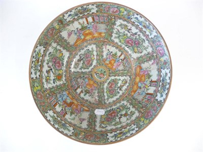 Lot 197 - A Chinese Porcelain Canton Decorated Punch Bowl, circa 1900, typically decorated with...