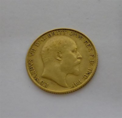 Lot 37 - Half Sovereign 1908, minor contact marks, AFine