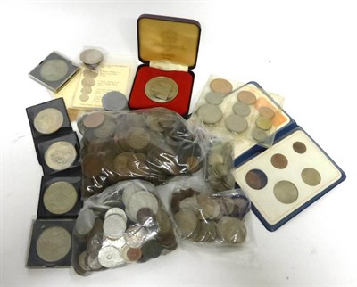 Lot 39 - Miscellaneous Lot comprising: 150+ x 19th to 20th century foreign coins including 23 x silver...