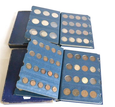 Lot 40 - 2 x 'Coin Library' Albums containing a collection of English silver, bronze & CuNi coins including