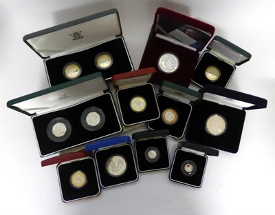 Lot 67 - A Collection of UK Silver Proofs comprising: 3 x £5 1998, 2002 & 2004, 6 x £2 1997, 1998,...