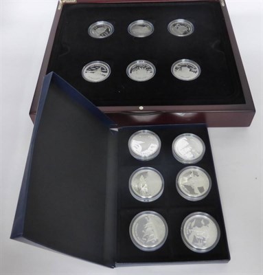 Lot 72 - Solomon Islands, A Set of 24 x .999 Silver Proof Crowns 2005 - 2007,  'Legendary Fighting...