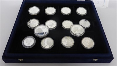 Lot 76 - A Collection of 26 x Silver Proof Euro Coins, France, Germany, Spain, Ireland etc, various...