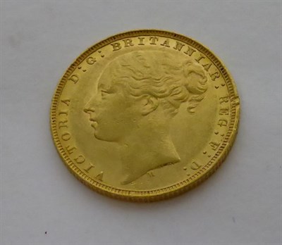 Lot 89 - Victoria, Sovereign 1880M, minor contact marks, peripheral lustre AVF/VF