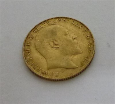 Lot 123 - Sovereign 1910, contact marks Fine