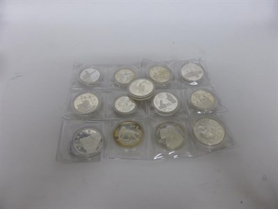 Lot 141 - China, A Collection of 13 x Silver Yuan Coins: comprising: 3 x 10 yuan: 1992 rev. 'Snow...