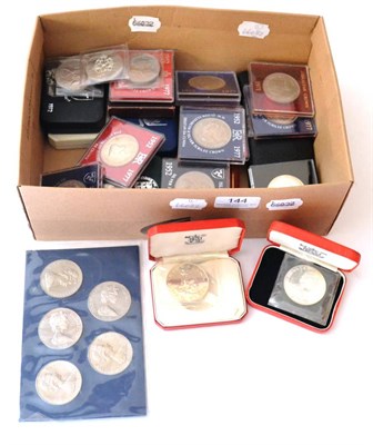 Lot 144 - Miscellaneous Silver Proof Crowns/dollars etc comprising: Gibraltar 1971, 1972, Guernsey 1972, Isle