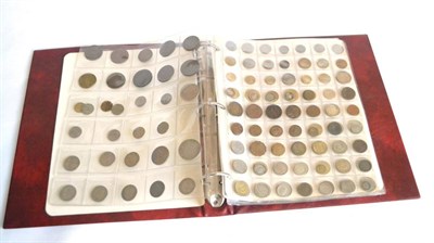 Lot 186 - An Album Containing 160+ Foreign Coins including USA cent 1846, New Brunswick penny 1843 & Russia 5