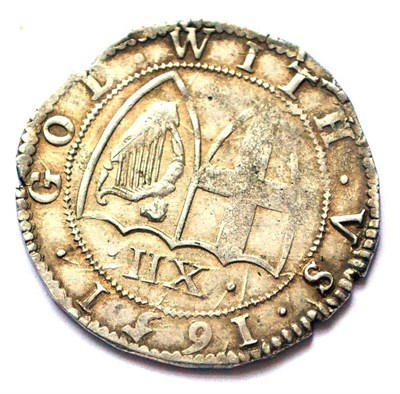 Lot 8 - Commonwealth Shilling 1651 MM sun, obv. lower half of English shield weakly struck &...