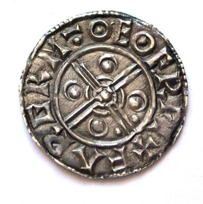 Lot 11 - Cnut Silver Penny, pointed helmet type, York Mint, moneyer Fargrim; obv. CNVT R EX ANG, bust facing