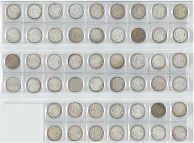 Lot 13 - Victoria, 50 x Sixpences, all 1887JH Shield Reverse, part of a Royal Mint consignment of 600 x...