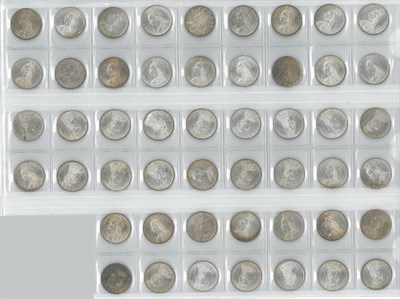 Lot 15 - Victoria, 50 x Sixpences, all 1887JH Shield Reverse, part of a Royal Mint consignment of 600 x...