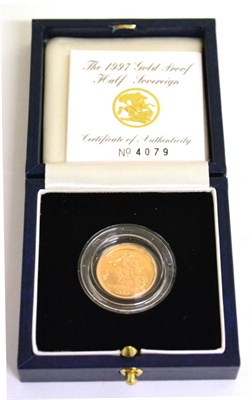 Lot 37 - Proof Half Sovereign 1997, with cert, in CofI, FDC