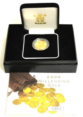 Lot 38 - Proof Sovereign 2000, with cert, in CofI, FDC