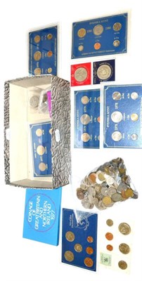 Lot 67 - Miscellaneous Lot including: UK proof set 1977, Sweden 5 x uncirculated sets: 1976, 1977, 1978,...