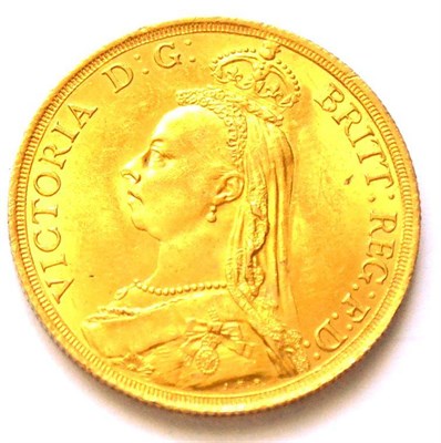 Lot 71 - Victoria, Gold £2 1887, 15.9g, minor contact marks, GVF to AEF