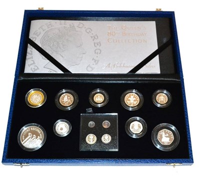 Lot 92 - Queen's 80th Birthday Silver Proof Set 2006' comprising 13 x coins: £5, £2, £1, 50p,...