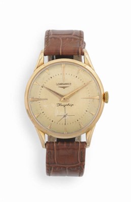 Lot 252 - An 18ct Gold Wristwatch, signed Longines, Flagship, circa 1960, (calibre 30L) 17-jewel lever...