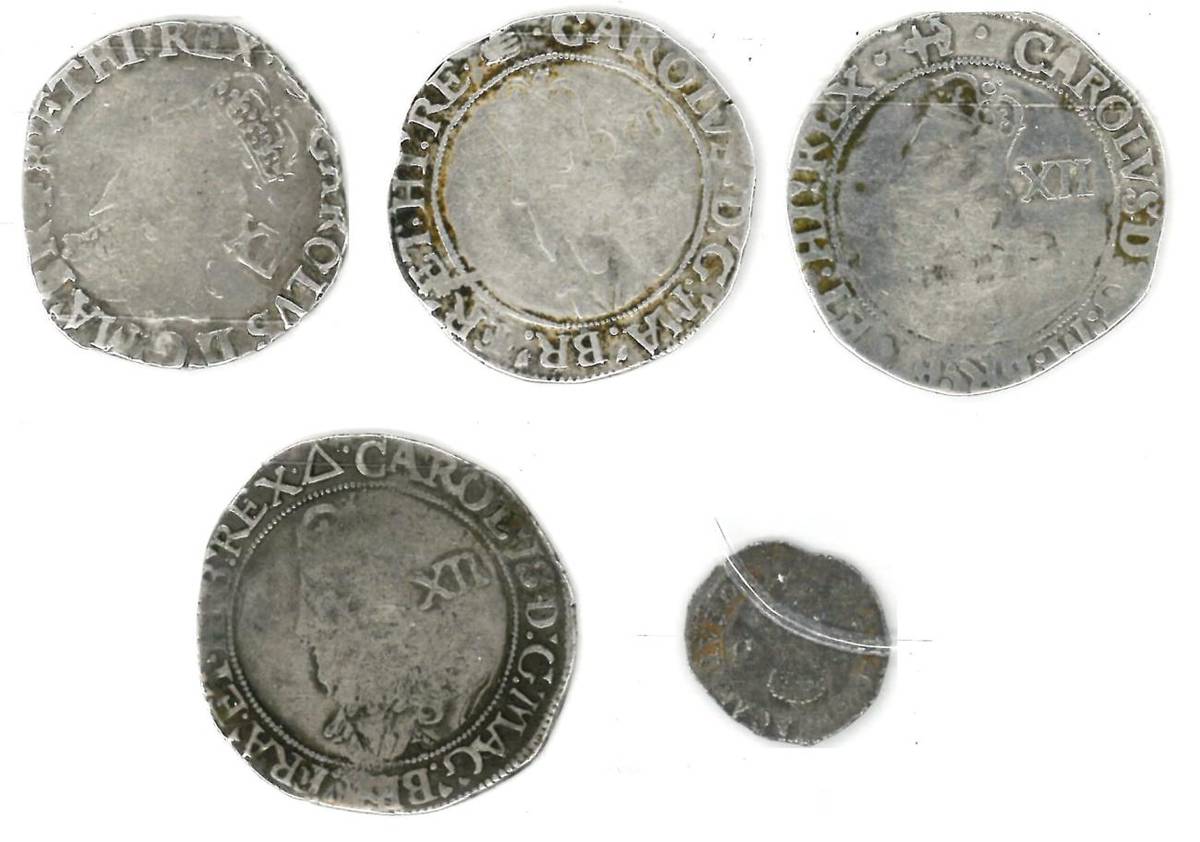 Lot 3 - Charles I, 4 x Shillings: (1) MM tun, no inner circles, bust with double-arched crown, round...