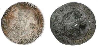 Lot 5 - Edward VI Shilling, facing bust, MM tun, scratches & scrapes across bust, waterworn surfaces &...