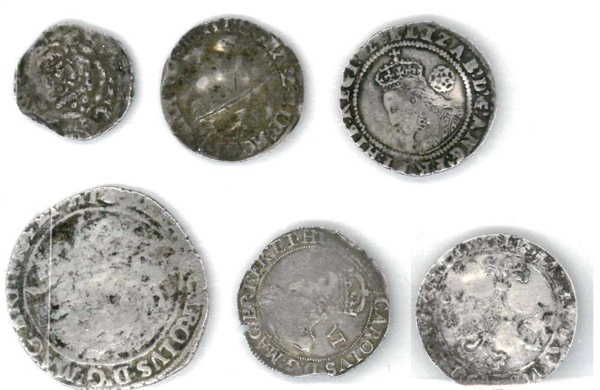 Lot 8 - 5 x English Hammered Silver Coins comprising: Richard I penny Vlard on (Cant), Mary groat rev....