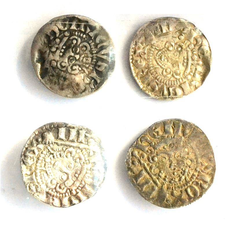 Lot 36 - Henry III, 4 x Long Cross Silver Pennies: (1) Canterbury Mint, GILBERT ON CAN (S1362A class...