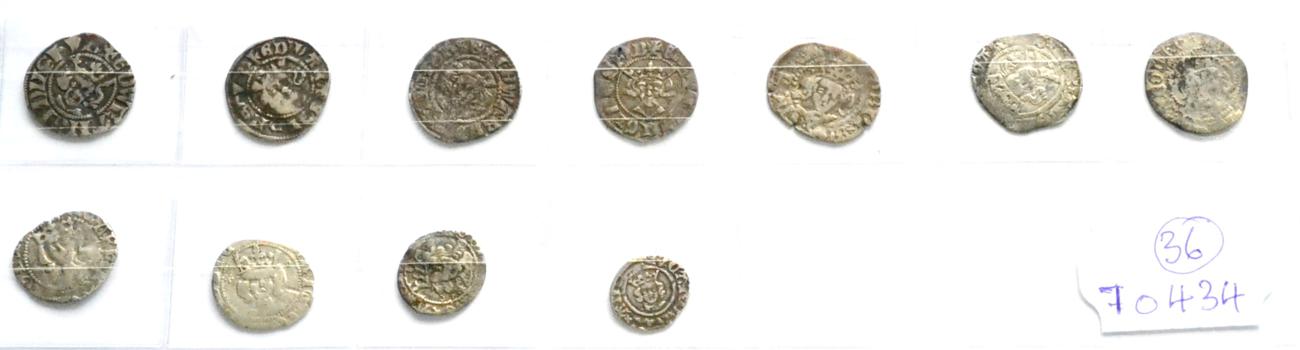 Lot 43 - 10 x Silver Pennies comprising: Edward I, 2 x London Mint, Edward II, Durham Mint & Canterbury...