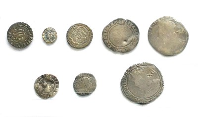 Lot 50 - 8 x English Hammered Silver Coins comprising: Edward I penny Bristol Mint, rev. VILLA...