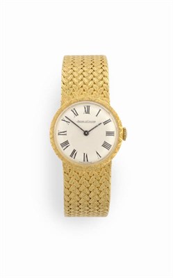 Lot 260 - A Lady's 18ct. Gold Wristwatch, signed Jaeger LeCoultre, circa 1973, (calibre 840) 17-jewel...