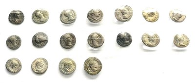 Lot 58 - Roman Imperial, A Collection of 18 x Silver Denarii comprising: Augustus ( rev. Caius & Lucius...