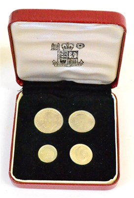 Lot 87 - George V, Maundy Set 1932, 4d, 3d, 2d & 1d, light carbon spots & verdigris specks o/wise EF or+, in