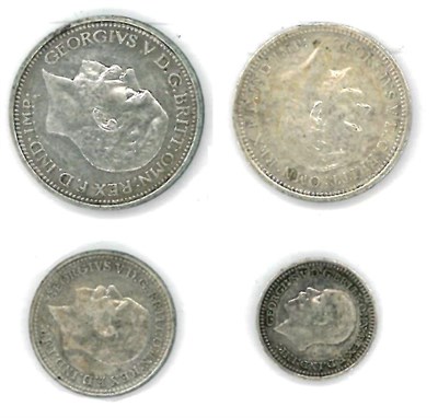 Lot 89 - George V, Maundy Set 1935, 4d, 3d, 2d & 1d,  very minor carbon spots on 3d o/wise AUNC