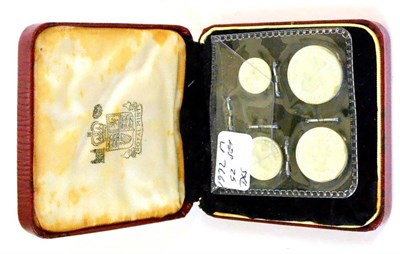 Lot 90 - Elizabeth II, Maundy Set 1972, 4p, 3p, 2p & 1p, in a red leatherette case dated 1960, BU