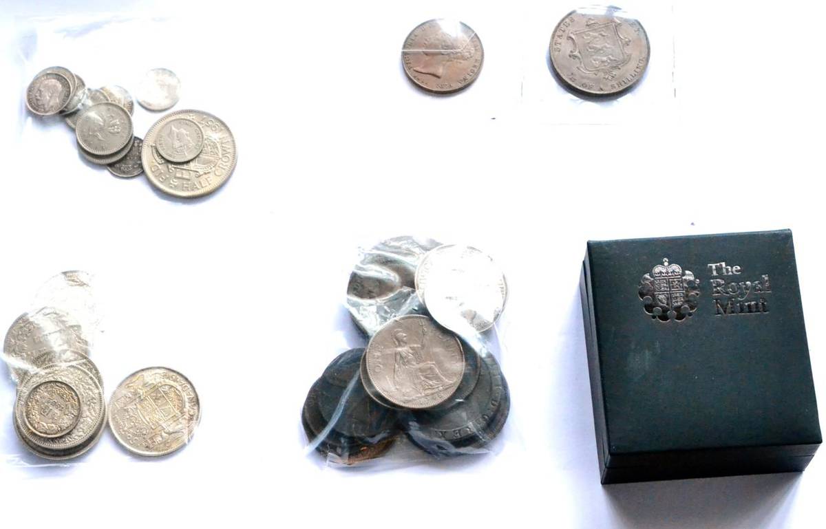 Lot 103 - Miscellaneous English & Foreign Coins including: silver proof £1 2008 with cert, in CofI...