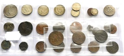 Lot 112 - British India, Indian Princely States etc, 27 x Bronze & Silver Coins including: rupee 1944, 3...