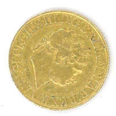 Lot 160 - George III Sovereign 1817, a few faint hairlines & very minor edge imperfections o/wise GFine or +