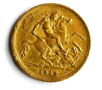 Lot 162 - Half Sovereign 1912s contact marks & flan slightly bent o/wise AVF/GFine