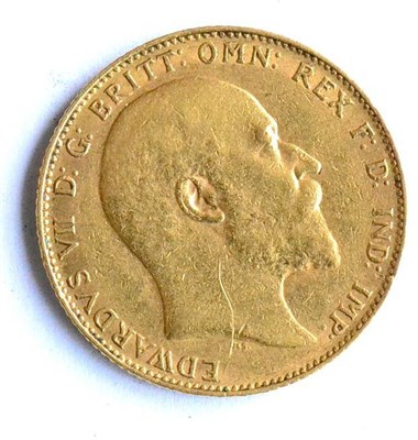 Lot 191 - Sovereign 1908, scratches on bust o/wise GFine