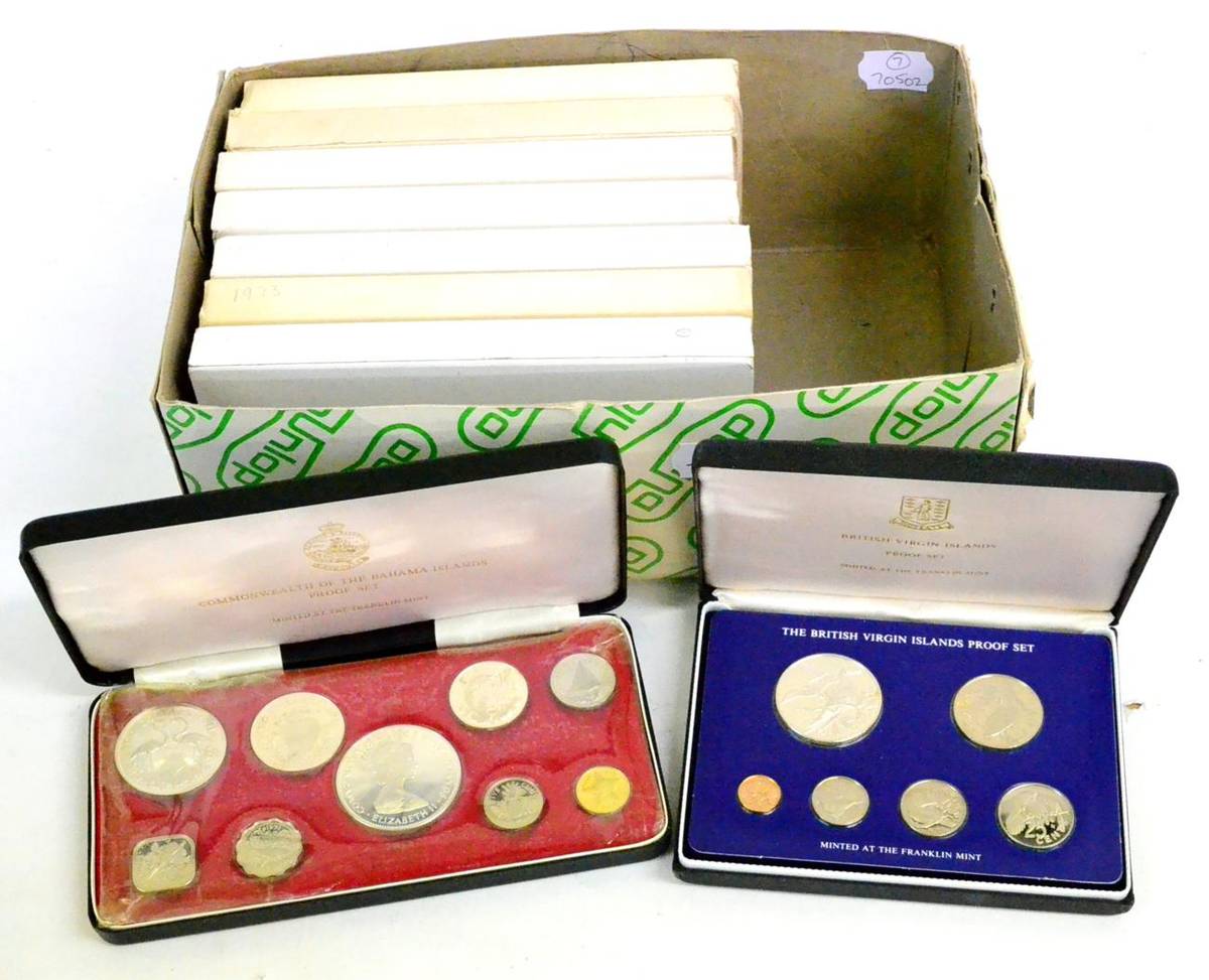 Lot 232 - 9 x Commonwealth Proof Sets comprising: Bahamas 1971, 1972, 1973, 1974(x2) & 1977 each set 9...