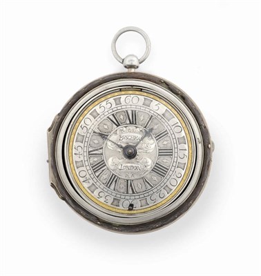 Lot 283 - An Early 18th Century Silver Pair Cased Verge Pocket Watch, signed Buschman, London, circa...