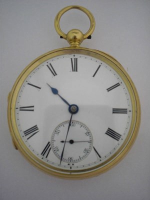 Lot 284 - An 18ct Gold Open Faced Pocket Watch, signed Brock, George St, Portman Sq, London, No.991,...