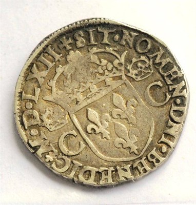 Lot 3 - France Silver Teston of Charles IX 1562 2nd type, obv. CAROLVS VIIII.D.G.FRANC.REX. around laureate