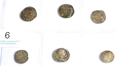 Lot 6 - 4 x English Hammered Silver Coins comprising: Edward I penny, London Mint, rose on breast,...