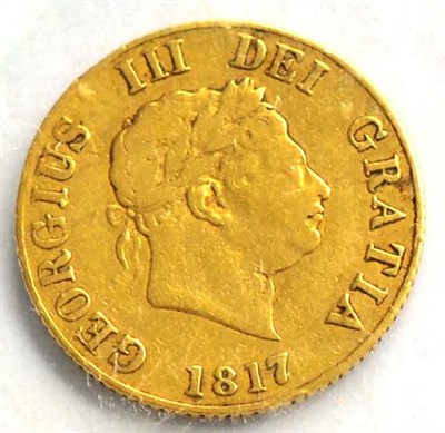 Lot 43 - George III, Half Sovereign 1817, contact marks, small dig on neck, AFine